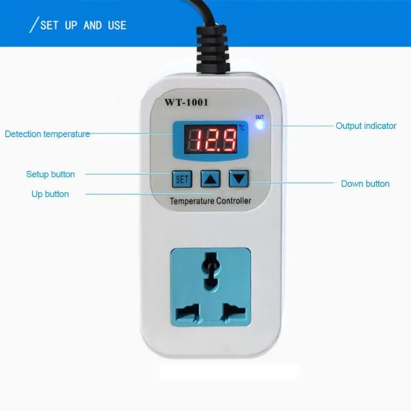 WT-1001 цифровой термостат регулятор температуры розетка
