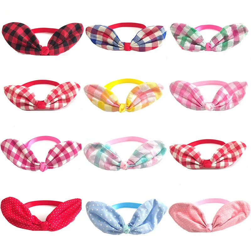 

30/50pcs Classic Lattice Dog Bow Tie Adjustable Pet Dogs Bowtie Collar Holiday Decoration Acciessories Necktie Party Grooming