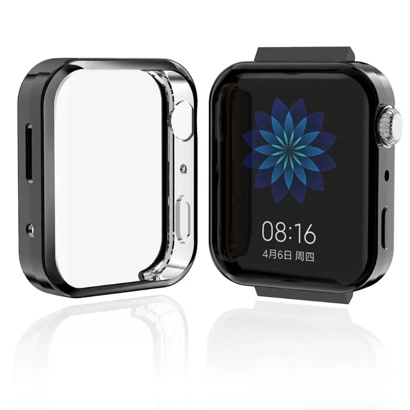 Soft Clear TPU Eletroplating Protective Case Full Cover for Xiao-mi Mi Watch for smart watch Soft Clear TPU Eletroplating Protective Case Full Cover for Xiao-mi Mi Watch for smart watch
