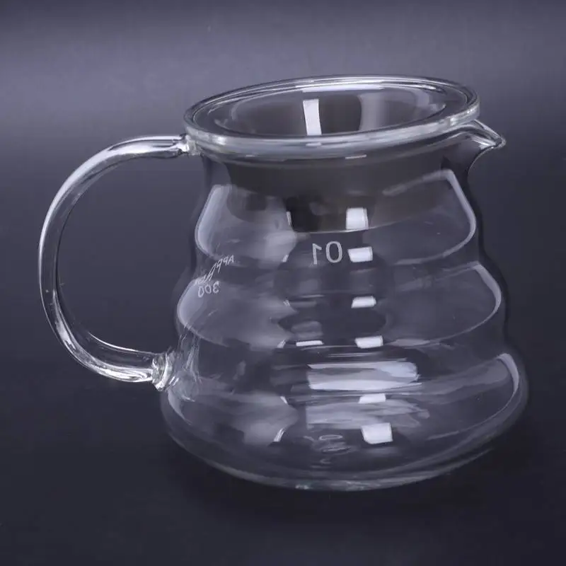V60 Pour Over Glass Range кофе сервер Carafe капельный кофейник Brewer Barista Percolator Clear 360