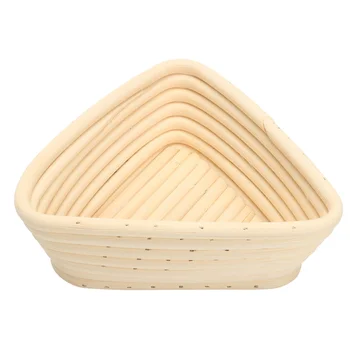 

Triangle Bread Basket Unbleached Natural Cane Baking Tool for Rising Round Crispy Crust Baked Bread Making Dough Shape Loaf Boul