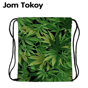 

JomTokoy New Fashion Women Drawstring Backpack Tree Leaf Printing Travel Softback Women Mochila Drawstring Bags skd29078