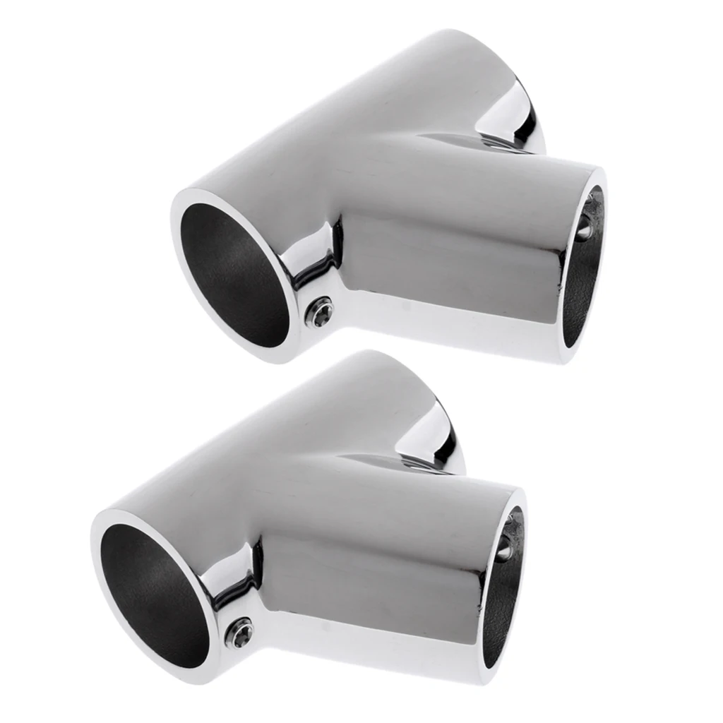 2pcs Boat Hand Rail Fitting - 60 Degree Tee- 316 Marine Stainless Steel 22mm 2pcs Boat Hand Rail Fitting - 60 Degree Tee- 316 Marine Stainless Steel 22mm