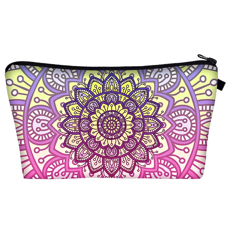 

Super Funny 3D Printing Womens Cosmetic Bag Washing Bag Mini Bag Pencil Holder (Mandala Pink Flowers)18 Styles