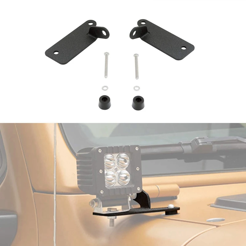 Light Bar Brackets Windshield Hinge Mounting for Jeep Wrangler JL 2018-2020 Pair | Автомобили и мотоциклы