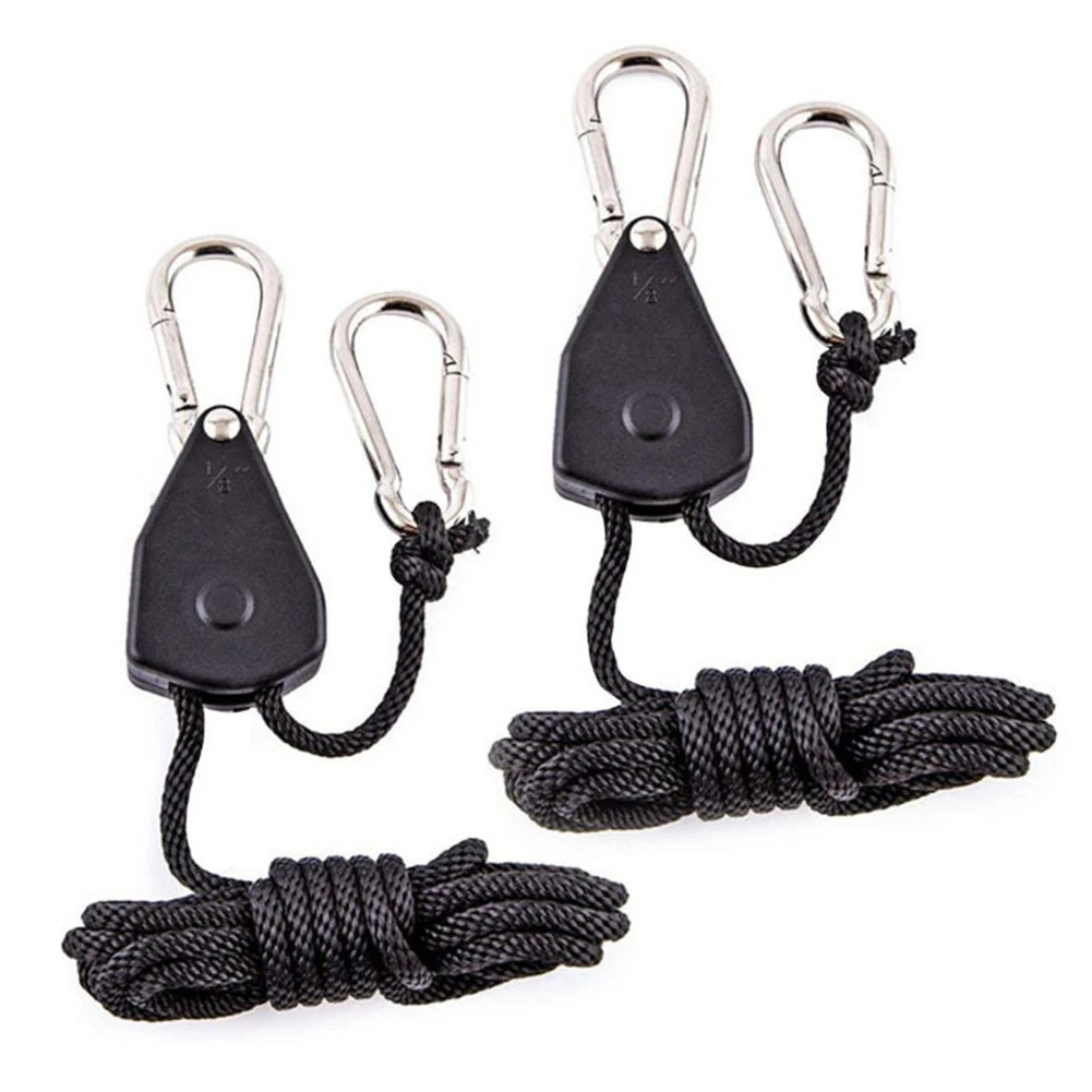 Light Adjustable Duty Hangers Rope Hanging Pulley Ratchet With Cla Grow Reinforced |