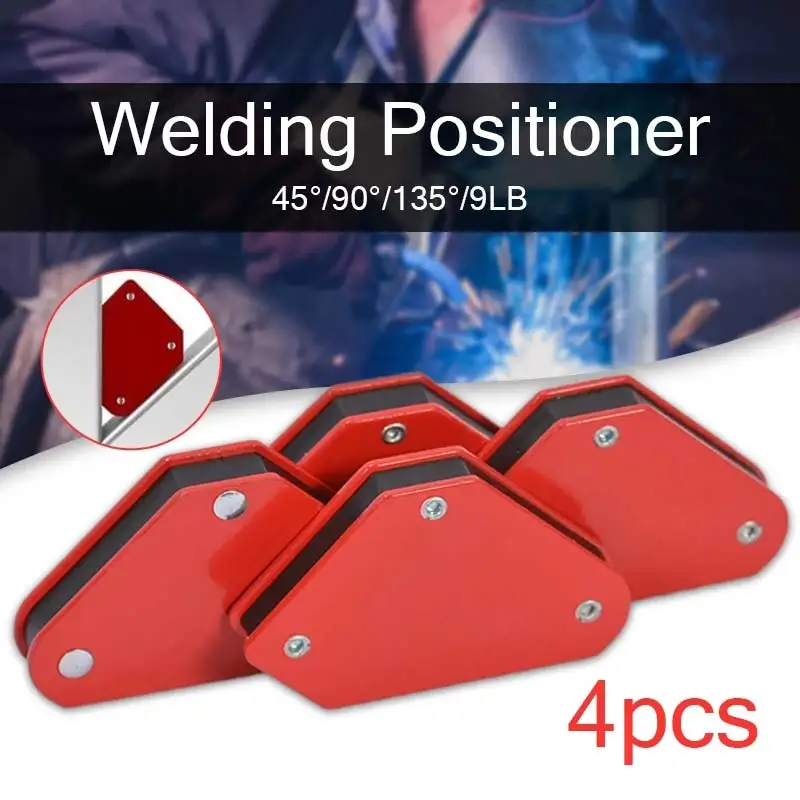 

4pc Lot of 9lb Angle Welding Brackets, Welding Bracket, Magnetic Welding Bracket, Magnetic Magnet Corner Arrows