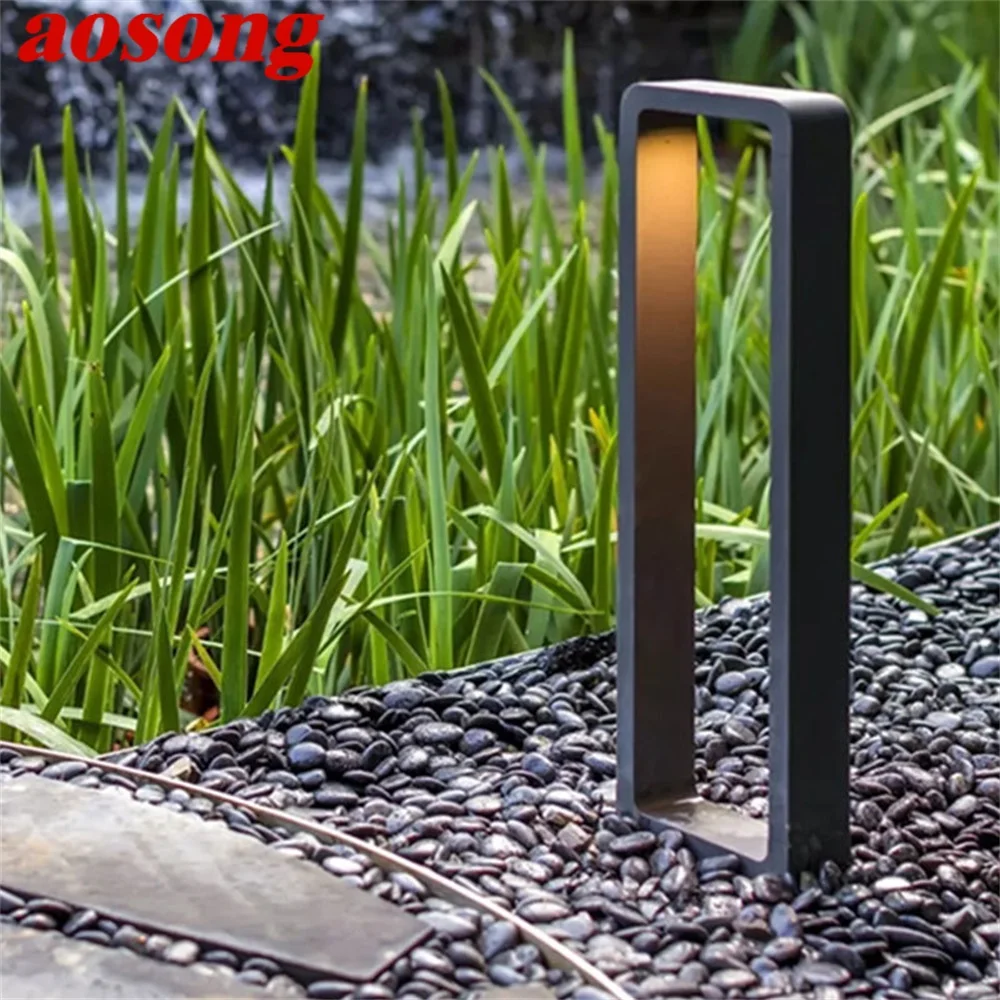 

AOSONG Modern Lawn Light Aluminum Waterproof IP56 LED Lamp Creative Decorative For Garden Villa Duplex Park
