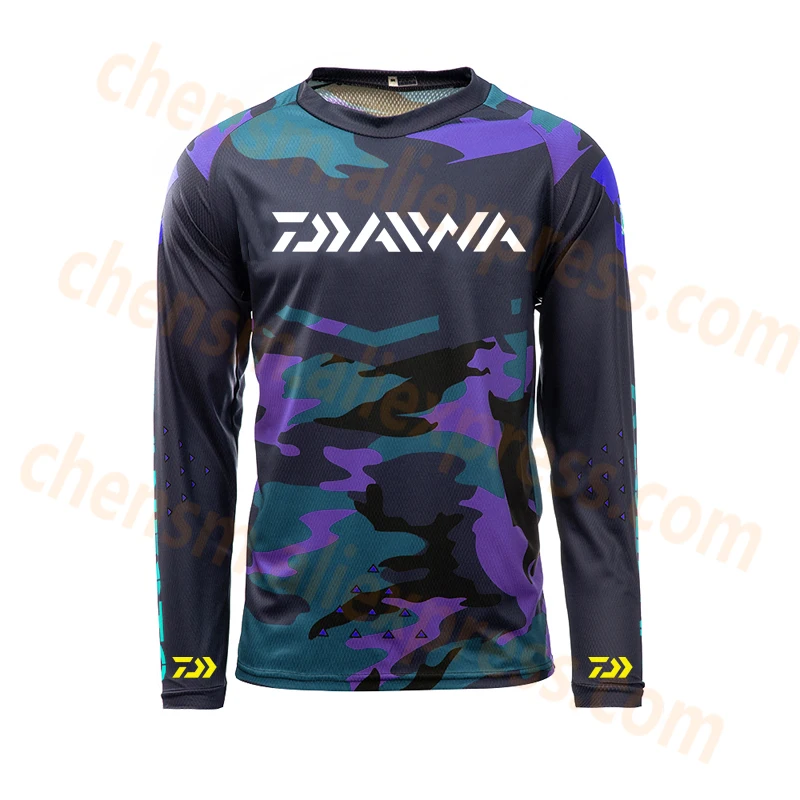 Dawa Daiwa бренд мужские рубашки для рыбалки Открытый спортивный Быстрый Сухой Одежда для рыбалки плюс размер анти УФ Велоспорт одежда для рыбалки - Цвет: 2