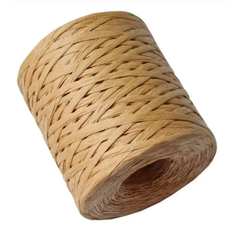 Cinta de Papel de rafia para decoración de boda, cuerda de papel Natural para regalo, fiesta, embalaje de Pascua, envoltorio artesanal, 200 metros