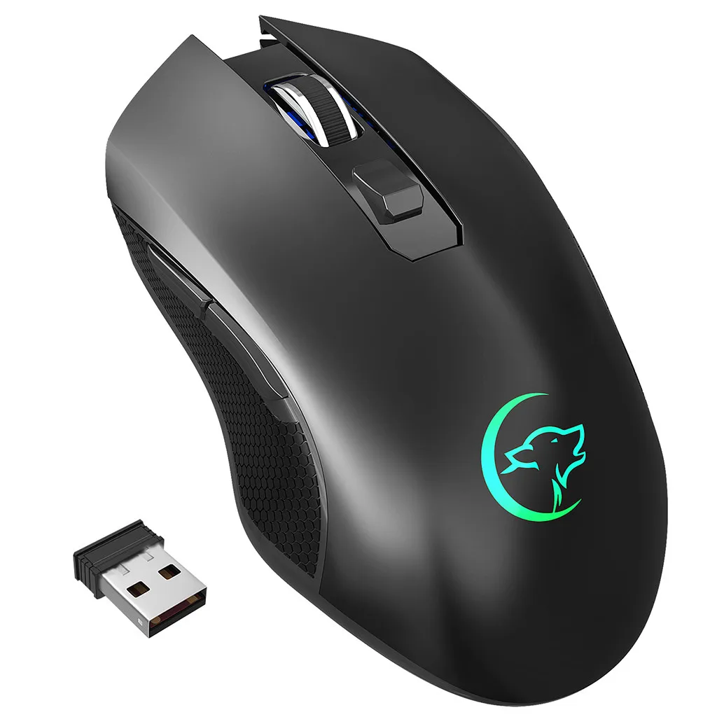 2.4G USB Wireless 6 Buttons Mouse Colorful Lighting 3 Modes 2400DPI Adjustable Rechargeable Silent Gaming Mice for Home Office|Мыши| |