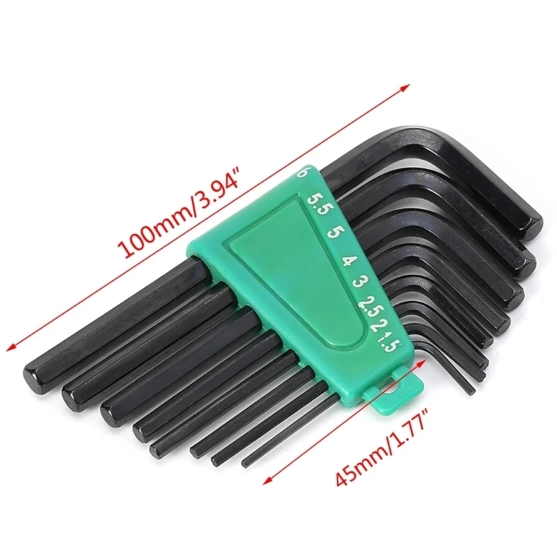 Realmote 8pcs Allen Key Hexagon Wrench Tools Set Matte End Spanner Screwdriver Kit 1.5mm -6mm