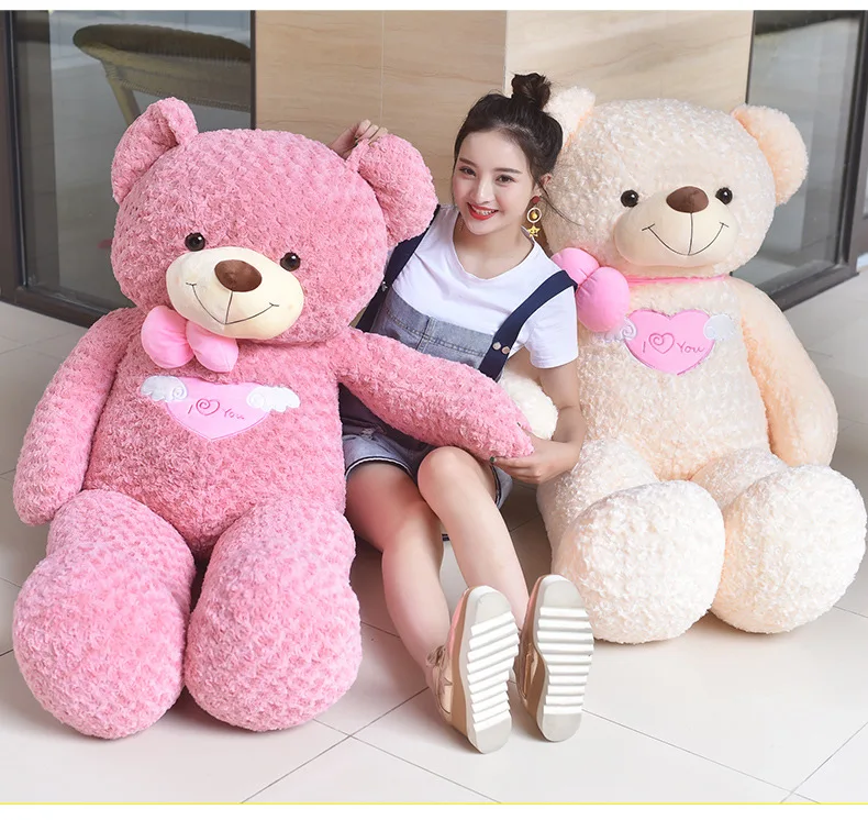 

lovely cartoon Teddy bear I love you plush toy about 120cm angel bear soft doll hug pillow birthday gift w1474