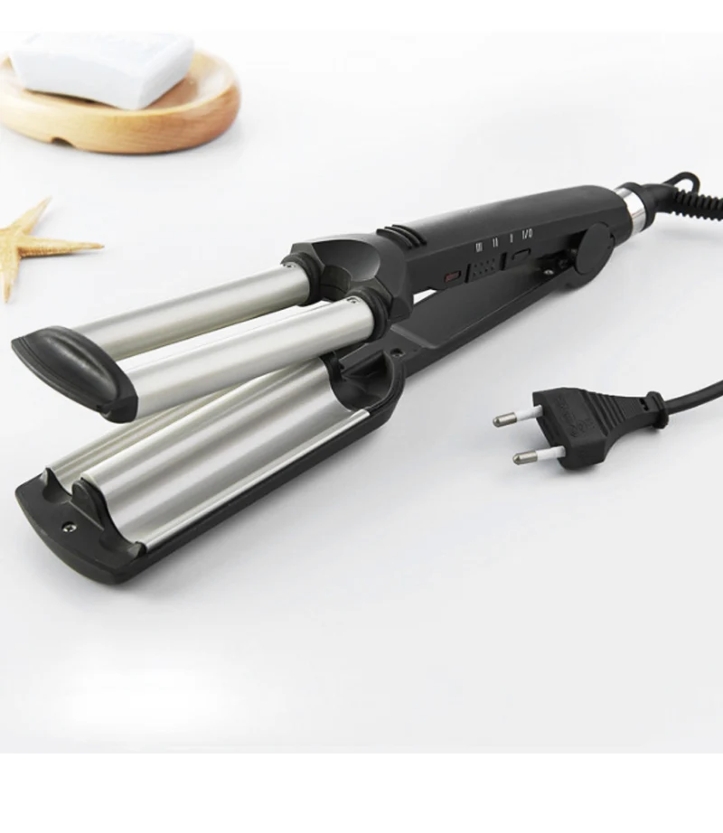 Стайлер для завивки волос Профессиональный плойка с 3 валиками и большими