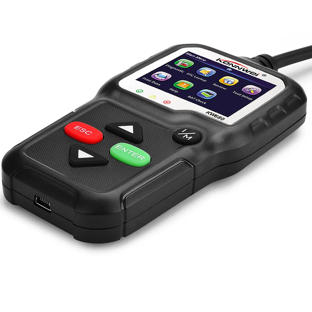 Vehemo OBD2 автомобильный сканер для диагностики для KONNWEI KW680 Универсальный Автомобильный диагностический двигатель чтение код инструмента ошибки