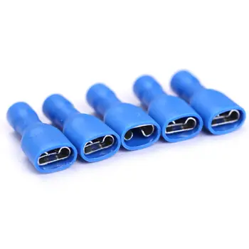 

100xBlue Male Female 6.8mm Insulated Spade Connector Terminals Crimp Electrical