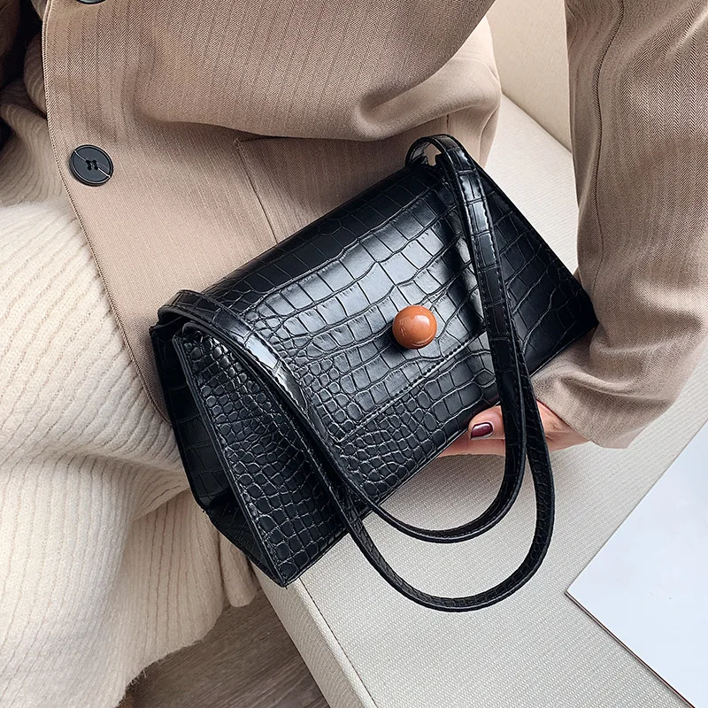 

Autumn & Winter Bag Women's 2020 New Style Fashion Korean-style Fashion Crocodile Pattern Shoulder Bag Elegant Versatile Shoulde
