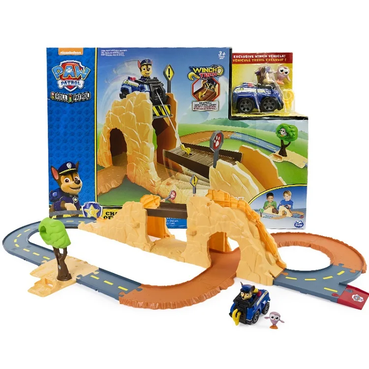 Paw Patrol игрушки для собак полный набор командный центр самолет яхта паром трекер Райдер Patrulla Canina фигурки Juguetes детей - Цвет: Mountain track