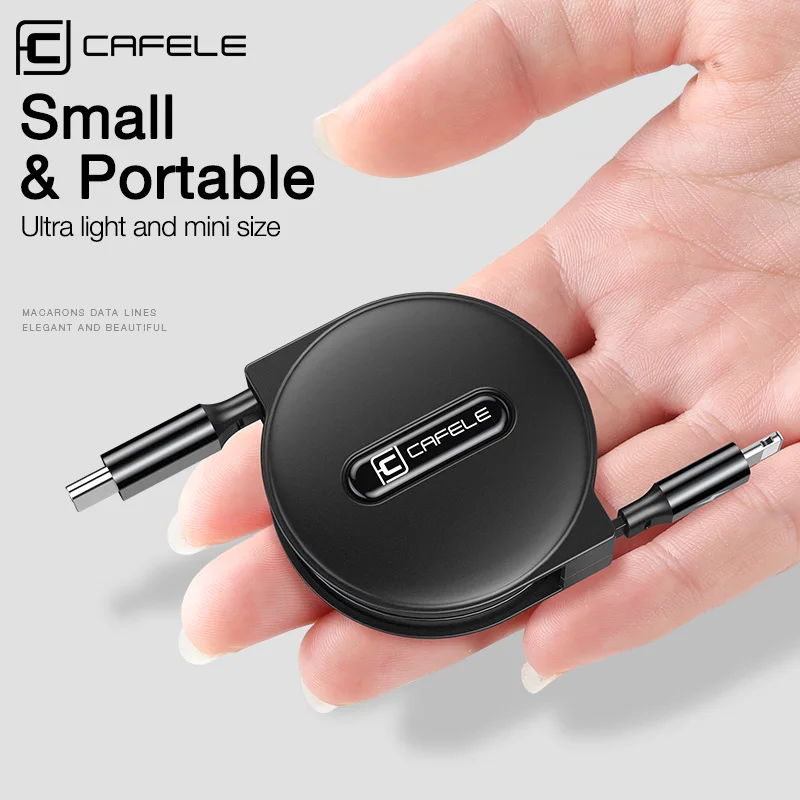 Cafele выдвижной PD кабель usb type C для Lightning Кабель для iPhone 11 Pro Xs Max X Xr 8plus Macbook Быстрая зарядка дата кабель