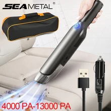 12V автомобильный пылесос ручной 13K PA перезаряжаемый автоматический пылесос беспроводной портативный пылесос для автомобиля для домашнего ...(China)