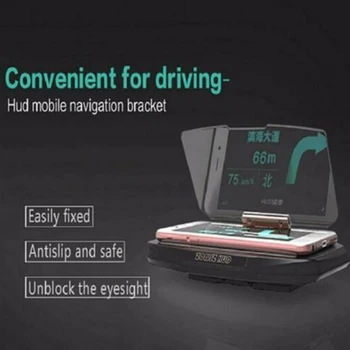 

Head-up Display Mobile Phone Navigation Holder Anti-slip Bracket for Car Driving F-Best