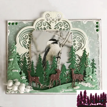 

Craft metal cutting dies cut die mold New Christmas tree group Scrapbook paper craft knife mould blade punch stencils dies