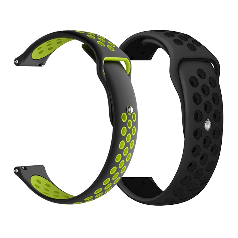 2 шт./упак. силиконовый ремешок для часов для Huami Amazfit Stratos 2 Pace браслет для Amazfit GTR 42 мм 47 мм ремешок Gts ремешок для часов - Цвет: 03