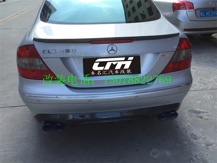 Подходит для Mercedes-Benz 05-07 CLK280 CLK300 CLK350 модифицированный Карбон волокно заднее крыло заднего спойлера крыло