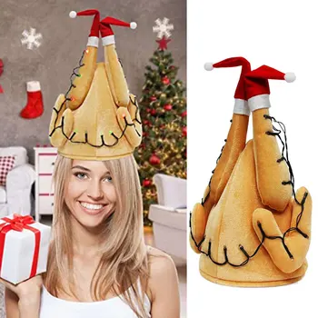 

Unisex Turkey Hat Light-Up Drumsticks Cap Christmas Costume Thanksgiving P7Ding