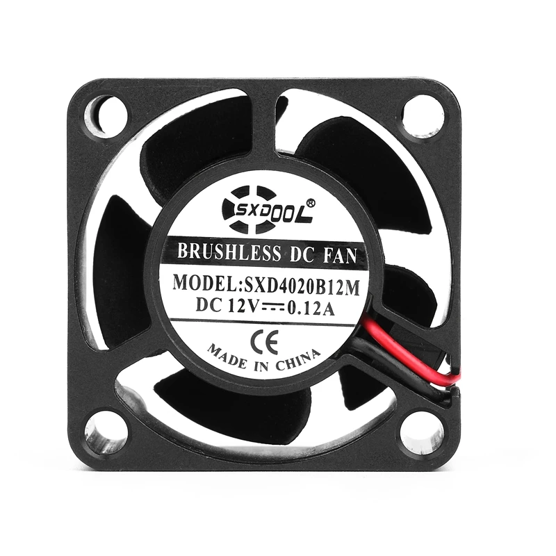 2Pcs Original New SXDOOL Cooler 40mm 40x40x20mm 4020 DC 12V 2Pin Dual Ball Bearing Brushless Cooling Fan high quality long life |