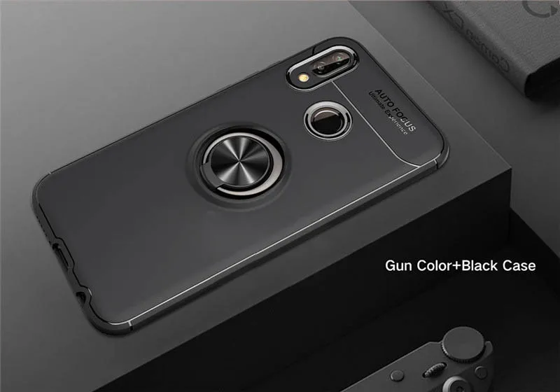 BlackBlack Ring Case Redmi 7A Магнитный чехол-кольцо для Xiaomi Redmi Note 7 автомобильный держатель TPU силиконовый чехол на редми 7а редми нот 7 ударопрочный защитный чехол на ксиоми редми 7а нот 7 чехлы редми 7а редми нот 7 - Цвет: BlackBlack Ring Case