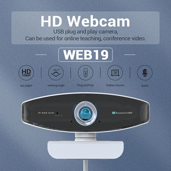 

HD 1080P Webcam Mini Computer PC WebCamera With USB Plug Rotatable Cameras for Live Broadcast Video Calling Conference Work