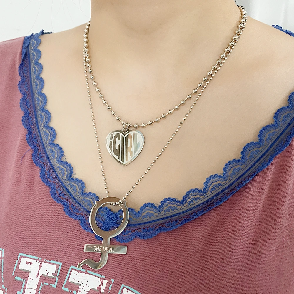 Womens iGirl Heart Pendant Necklace-7