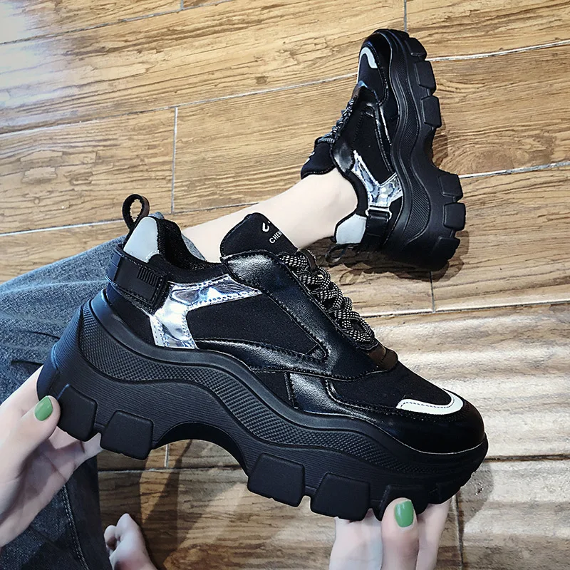 

2019 autumn new fashion wild sponge cake casual shoes net red increase thick sole shoes trend flat women's shoes