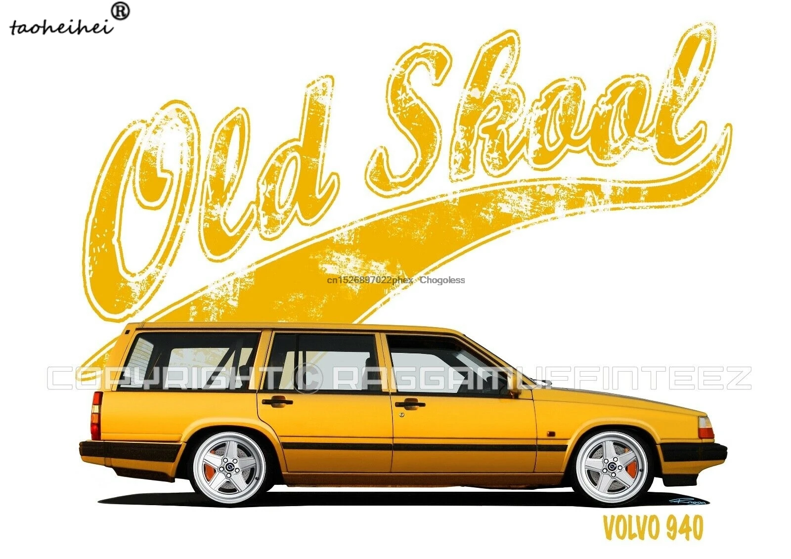 940 футболка с надписью ESTATE. OLD SKOOL. Классический автомобиль. Модифицированный.