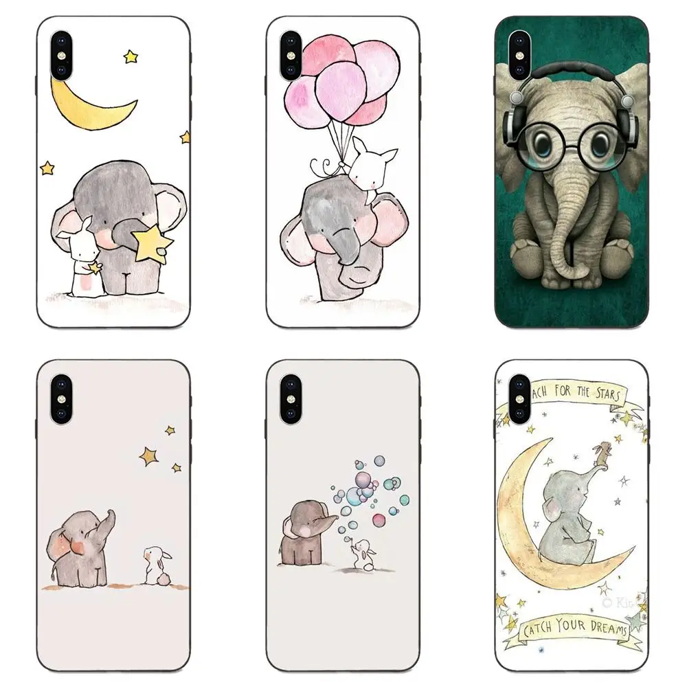 

Soft TPU Art Cover Case Elephant Nursery Art Elephant For Xiaomi Redmi Note 3 3S 4 4A 4X 5 5A 6 6A 7 7A K20 Plus Pro S2 Y2 Y3