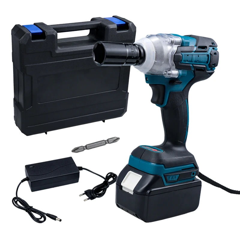 18V 520N.m Electric Wrench Brushless Impact Wrench Rechargeable 1/2'' Socket Cordless Wrench Impact Driver For Makita Battery