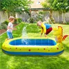 Cartoon Inflatable Dinosaur Fountain Outdoor Dolphin Watering Mat Children's Water Toys Frog Swimming Pool Shark Swimming Pool 2
