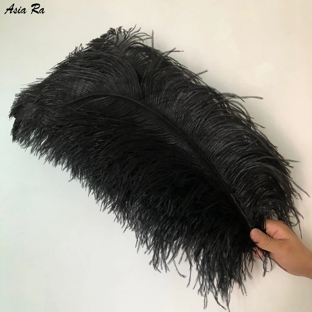 

Wholesale High Quality Black ostrich Feathers 65-70cm 10PCS/Lot DIY Party Wedding Decoration Plumes Plumas feathers for crafts