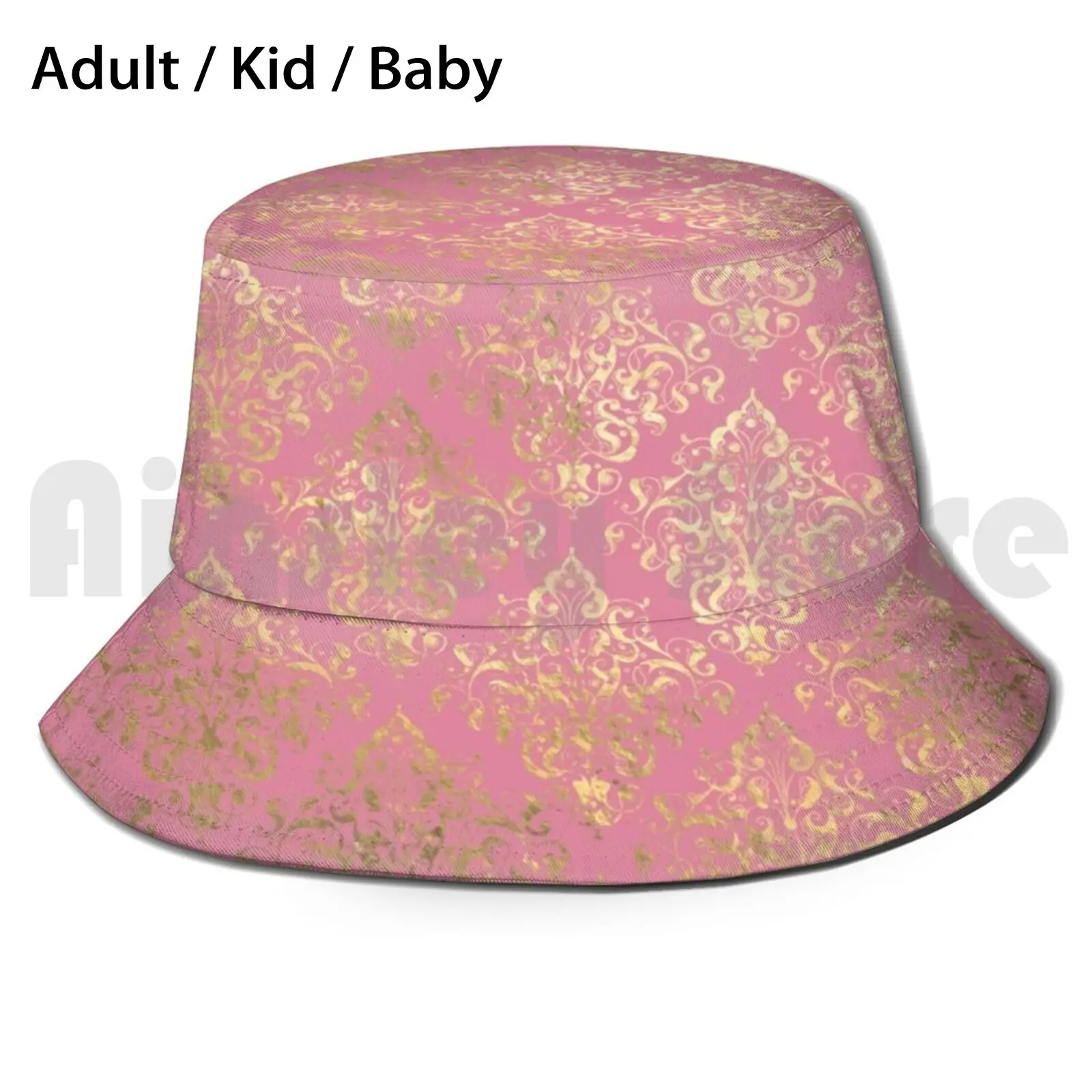Pink And Gold Princess Pattern Sun Hat 