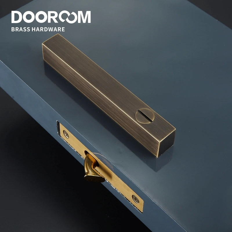 Dooroom Brass Sliding Door Lock Set Handles LOFT Nordic Push Pull Wood Door Interior Living Room Bathroom Balcony Kitchen