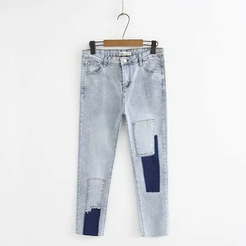 

Plus Size Women's Stretchable Jeans Casual Denim Trousers Blue Ankle Pants high waist jeans jeans woman women jeans