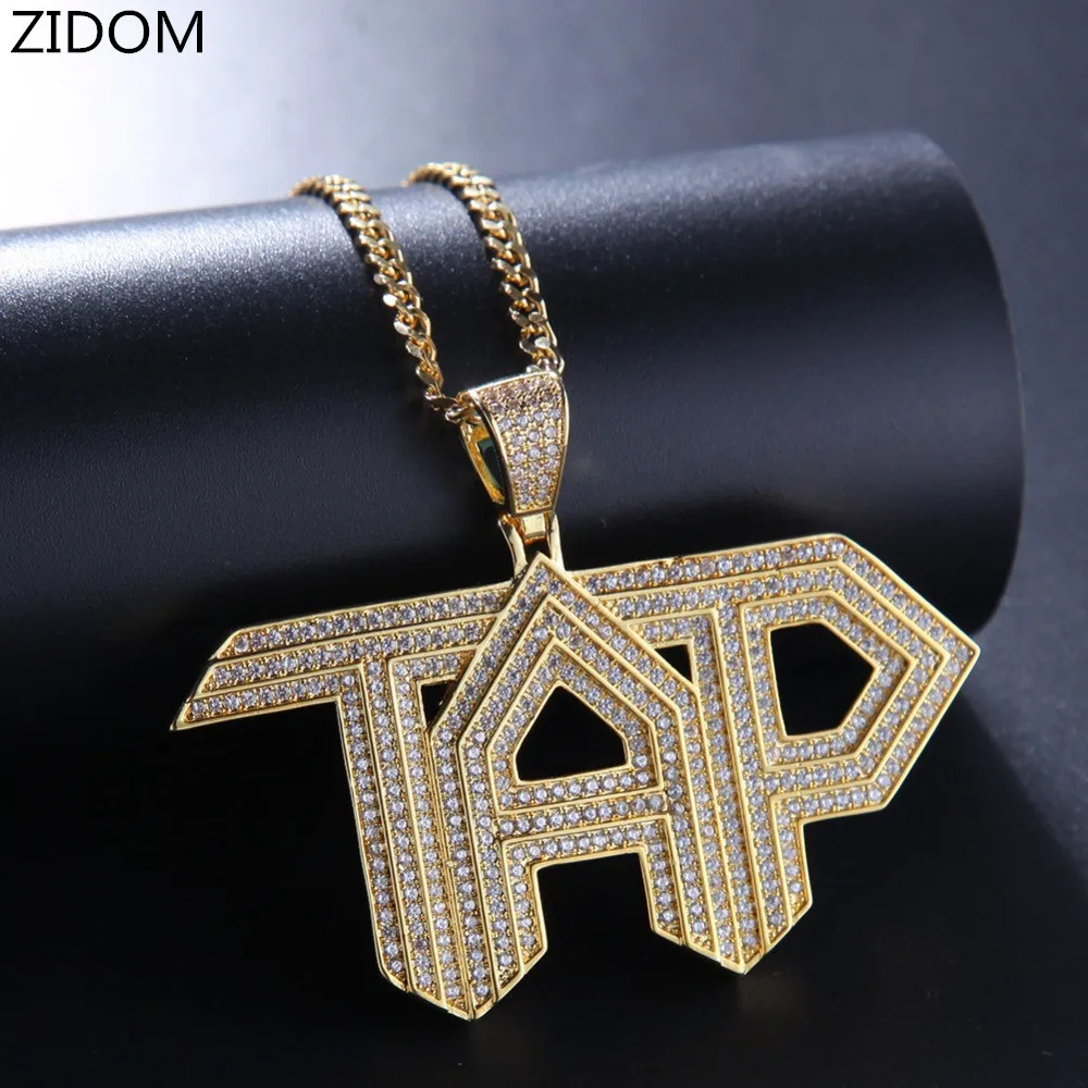 Новинка 2019 мужское ожерелье с подвеской в стиле хип-хоп украшенное сверкающими
