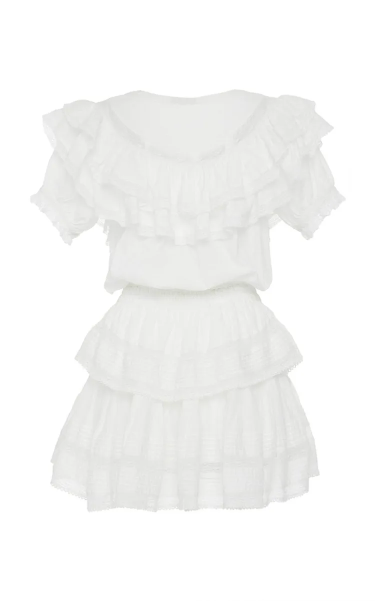Новое поступление, белое кружевное мини-платье с короткими рукавами высокого качества