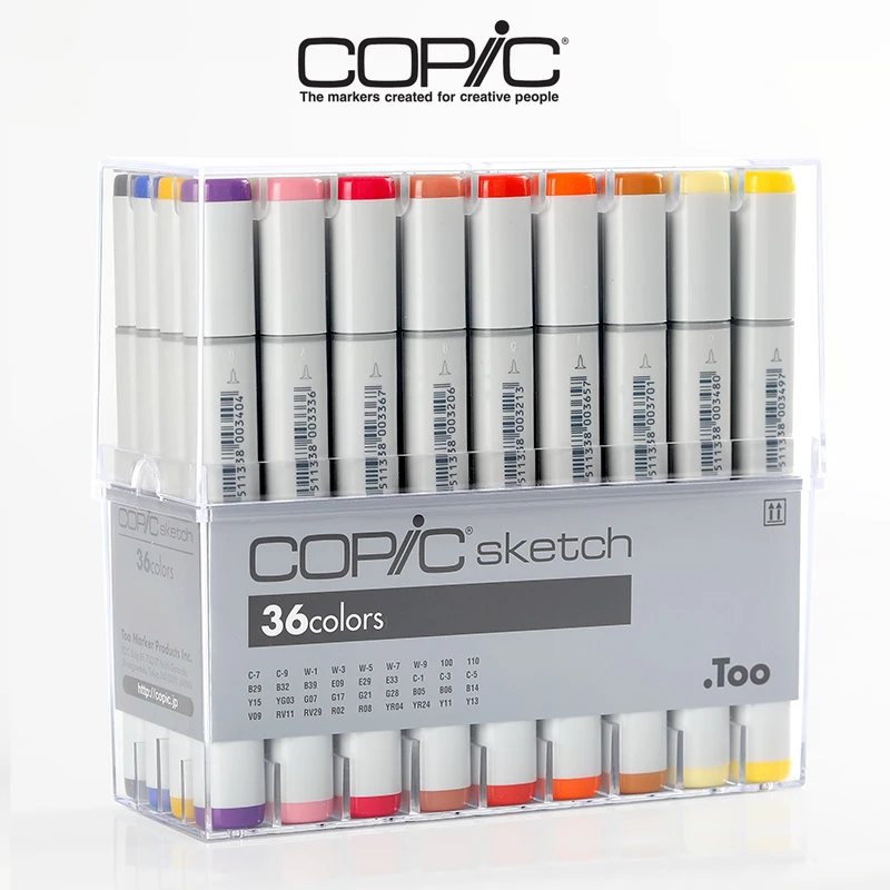 Original Copic Sketch Markers 24 Colors 36 Colors Art Brush Marker Set Japan Paint Brushes Aliexpress