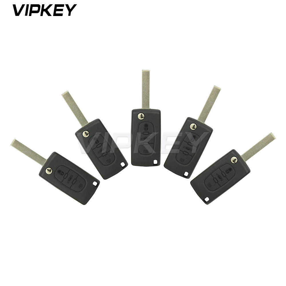 

Remtekey 5pcs CE0523 433 mhz ID46 - PCF7941 HU83 Flip remote car key 3 button for Peugeot key for Citroen key ASK
