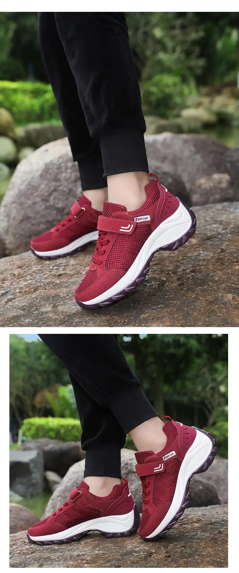 Golden Sapling Plus Size Sneakers Women Breathable Air Mesh Trainer Running Shoes Fitness GYM Lightweight Women's Sports Sneaker