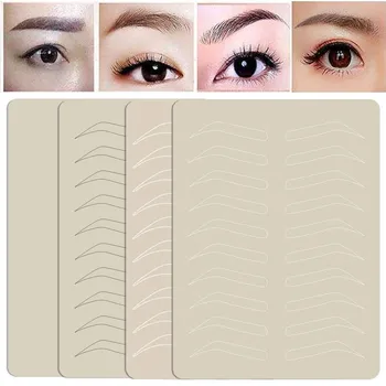 

1Pcs Microblading Supplies Eyebrow Practice Latex Skin Permanent Makeup Eyebrow Tattoo No Ink Needed Dotting line Rubber Materia
