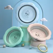 Цветочный складной умывальник для детской ноги, для лица, для мытья задницы, моющий умывальник, контейнер, Портативный и складной, удобно носить с собой