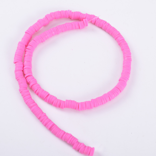 30 Colors 6mm Recyclable Polymer Clay Disc Spacer Beads Necklace Bracelet Handmade Loose Charms Beads For Jewelry Making